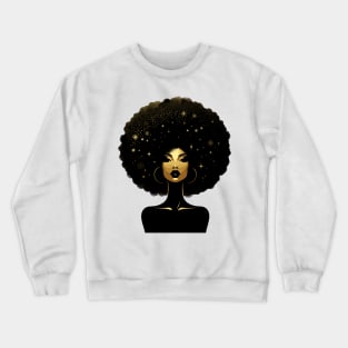 Afrocentric Queen Gold Crewneck Sweatshirt